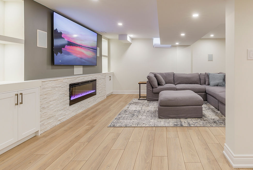 Laminate Floor; part of basement renovation.