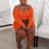 Thumbnail: Orange Cut-out off Shoulder Sweater Dress 1X