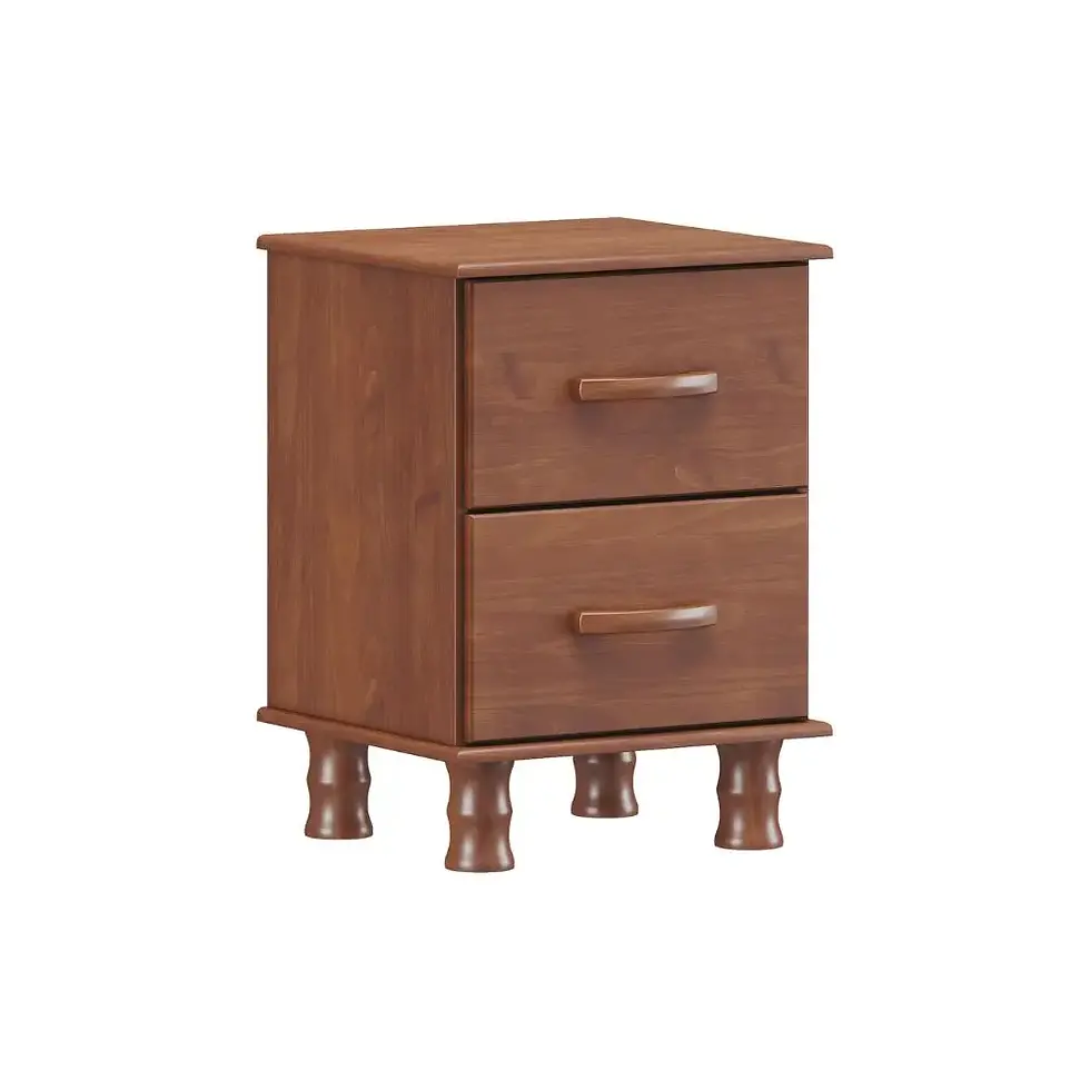 Thumbnail: Bronze Bedside Table w 2 Drawers