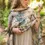 Thumbnail: Earth and Sky Bohemian Bamboo Scarf with Tree Print