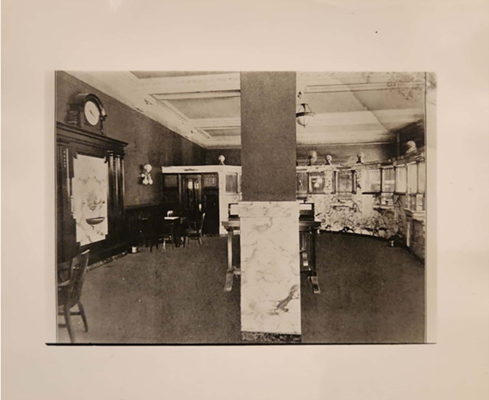 Figure 5. The only known image of the 1888 interior. (Photo credit: courtesy, Carrie Kansu, Lightfoot Restaurant archive)