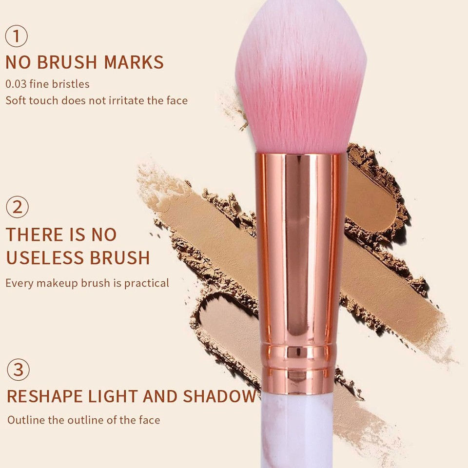 Thumbnail: 25x 10Pcs Kabuki Makeup Brushes Set Face Blender Eyeshadow Blusher (Bulk Offer)