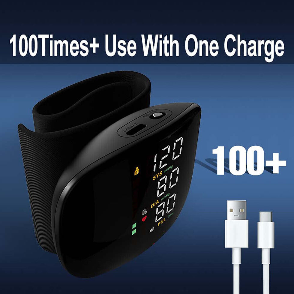Thumbnail: 10x Rechargeable LED Wrist Blood Pressure & Heart Rate Monitor Voice(Bulk Offer)