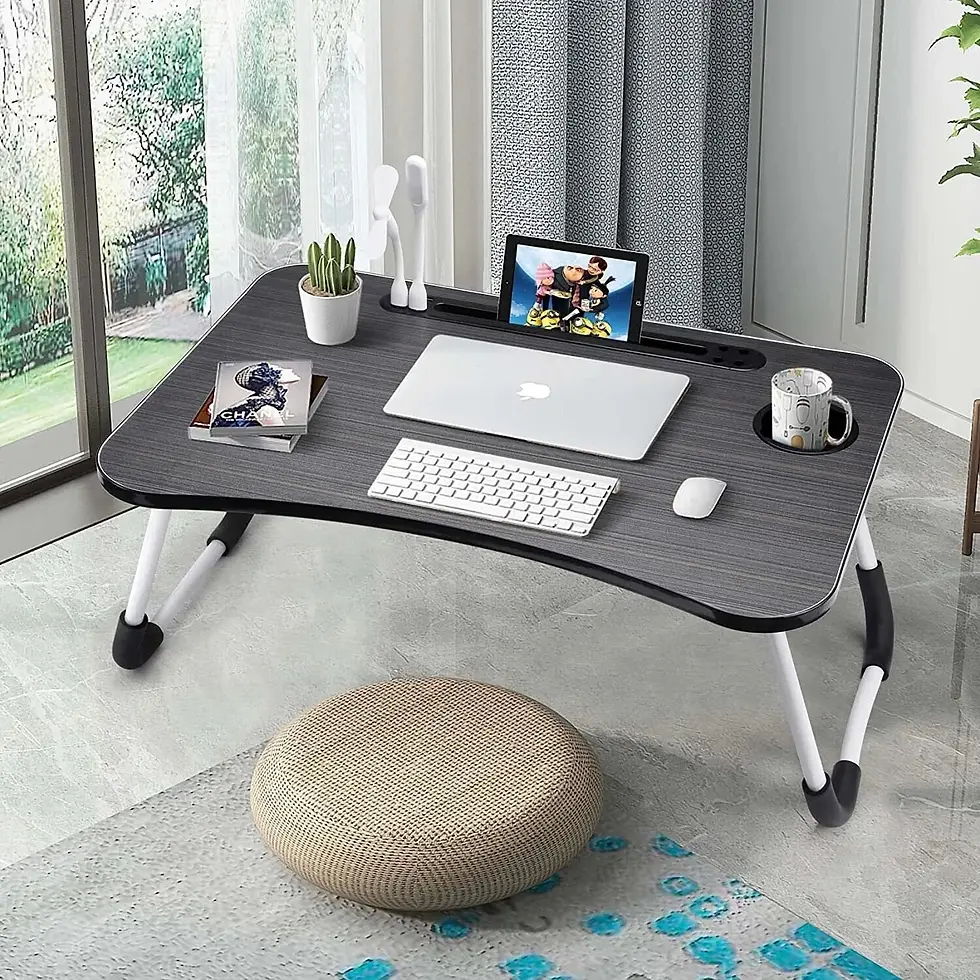 Thumbnail: Folding Laptop Table Stand Bed Tray Sofa Lap Computer Desk Notebook Breakfast
