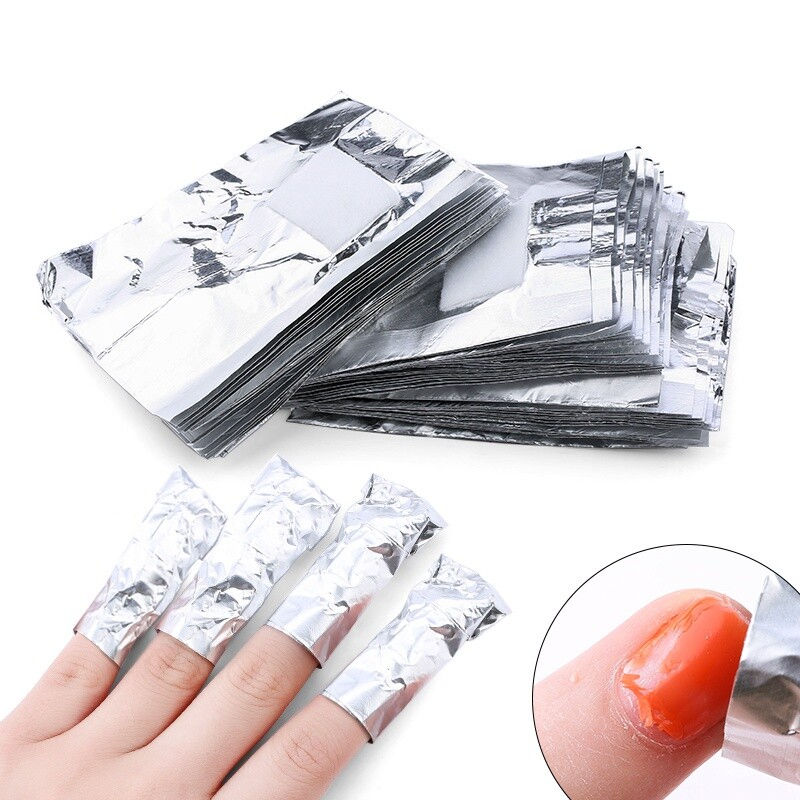Thumbnail: 25x Nail Foil Wraps Soak Off Gel Acrylic Removal No Acetone Remover (Bulk Offer)