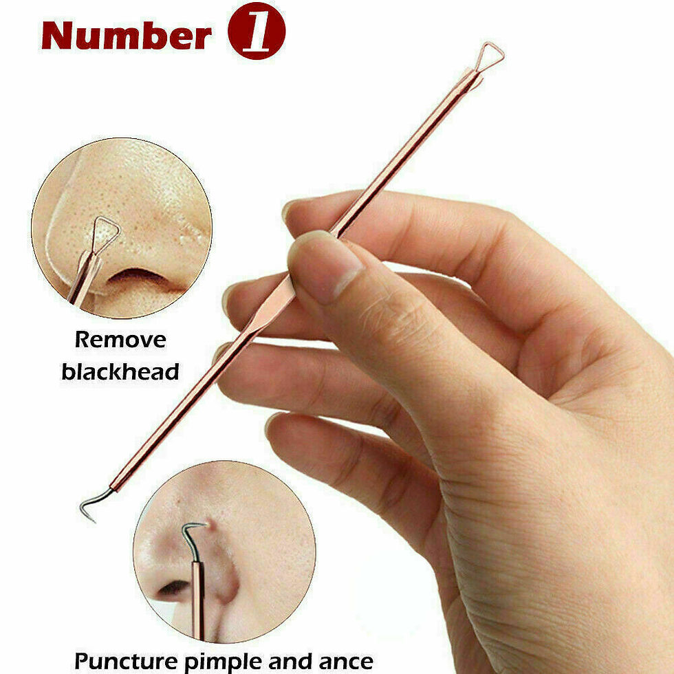 Thumbnail: 4Pcs Acne Blackhead Pimple Remover Tool Kit Spot Comedone Extractor Popper