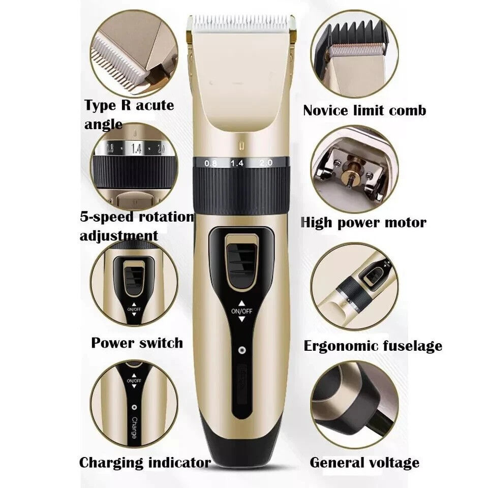 Thumbnail: 10x Professional Men’s Hair Clippers Trimmer Shaver Machine Electric-Bulk Offer