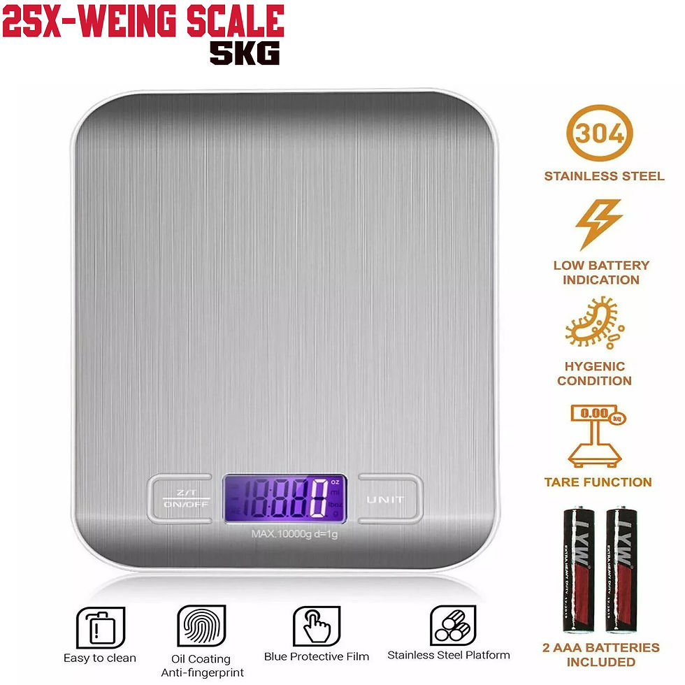 Thumbnail: 25x 5kg Digital Kitchen & Postal Scales Parcel Weighing Weight (Bulk Offer)