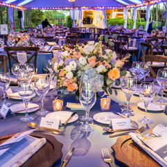 tent swagging ocean lawn ritz carlton key biscayne blue lighting wood farm chair turquoise