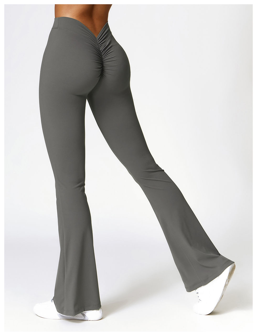 Thumbnail: V-shaped Hip Yoga Pants Flare Leggings Women High Waist Wide Leg Pants Women Gym