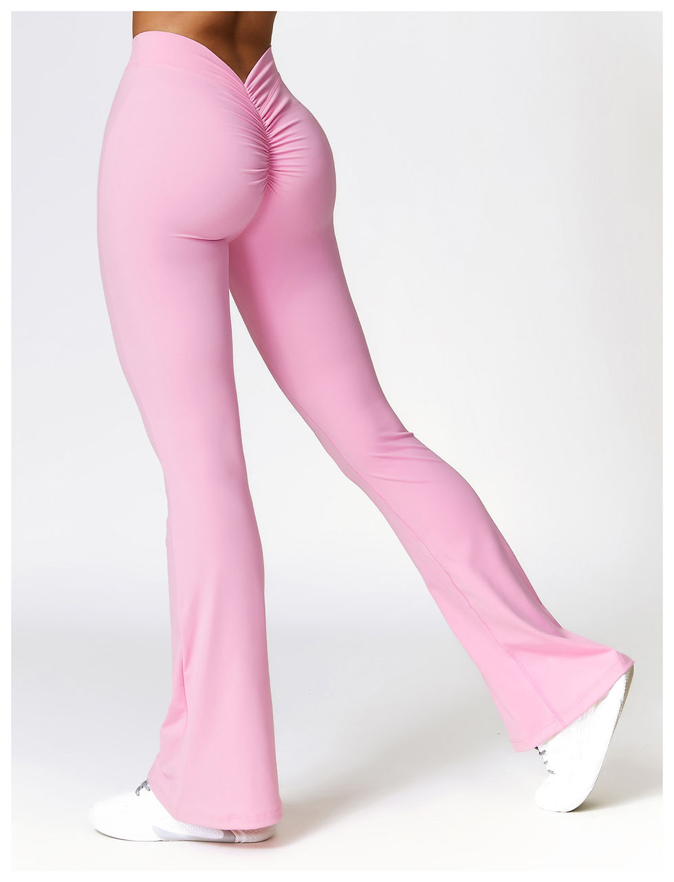 Thumbnail: V-shaped Hip Yoga Pants Flare Leggings Women High Waist Wide Leg Pants Women Gym