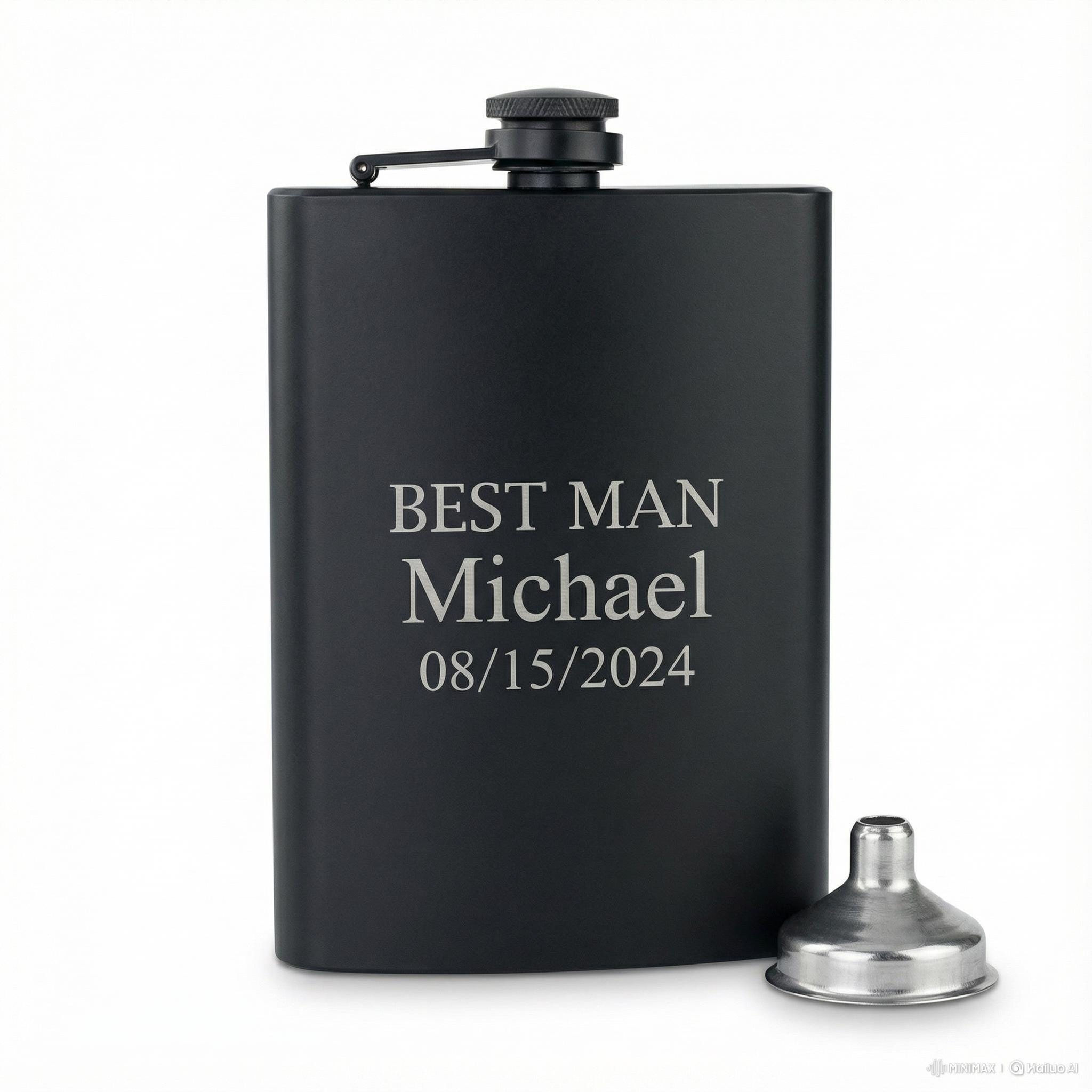 Personalized Groomsmen Flask | Custom Engraved Wedding Gift
