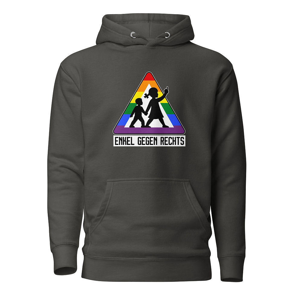 Miniatura: ENKEL GEGEN RECHTS - PREMIUM UNISEX HOODIE