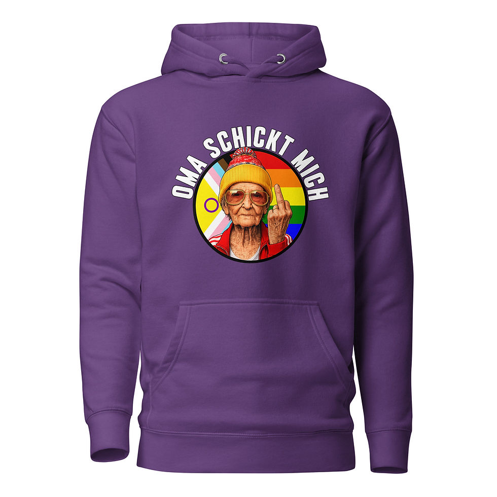 Miniaturbild: OMA SCHICKT MICH - PREMIUM UNISEX HOODIE