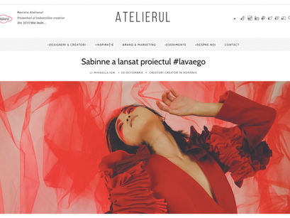 #LavaEgo featured on the homepage of Revista Atelierul