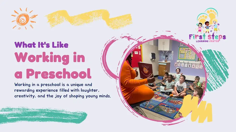 What it's like working in a preschool