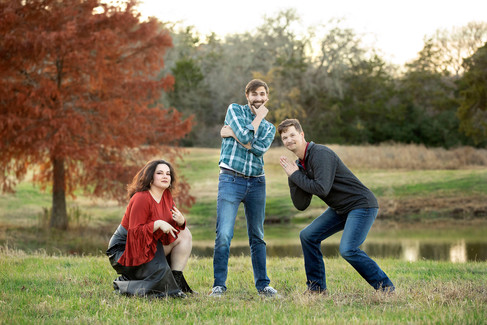 Family members playing around