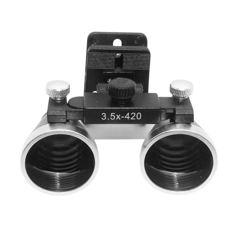 Küçük resim: CLIP ON LOUPE 3.5X-420 Siyah Gri Renk Küçük Mercek Gözlük Üstü Klip 