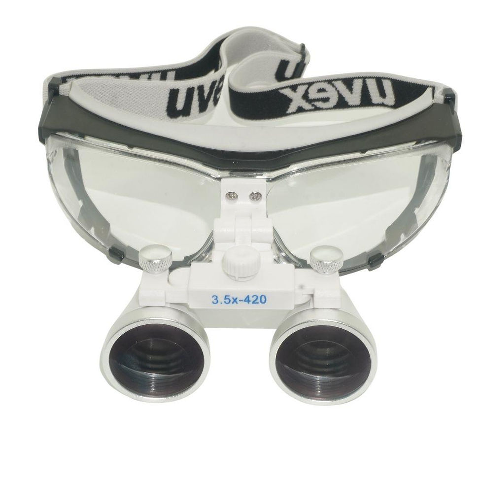 Küçük resim: FLIP-OFF LOUPE Siyah-Gri Çerçeveye Entegre Beyaz 3.5X Büyüteç Gözlük 