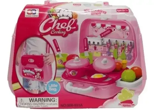 Miniatura: Maleta Juego De Cocina Little Chef Set De Juguete