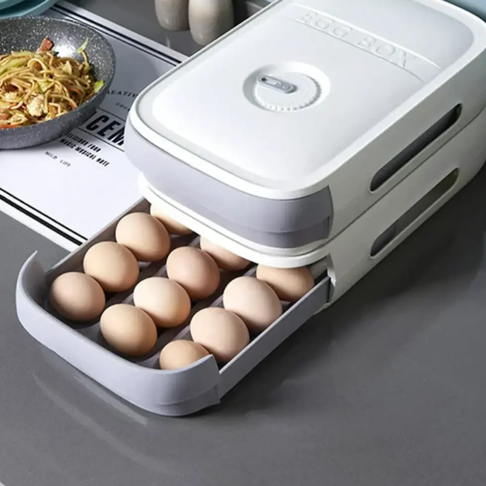 Miniatura: Organizador De Huevos Compartimento Almacenamiento