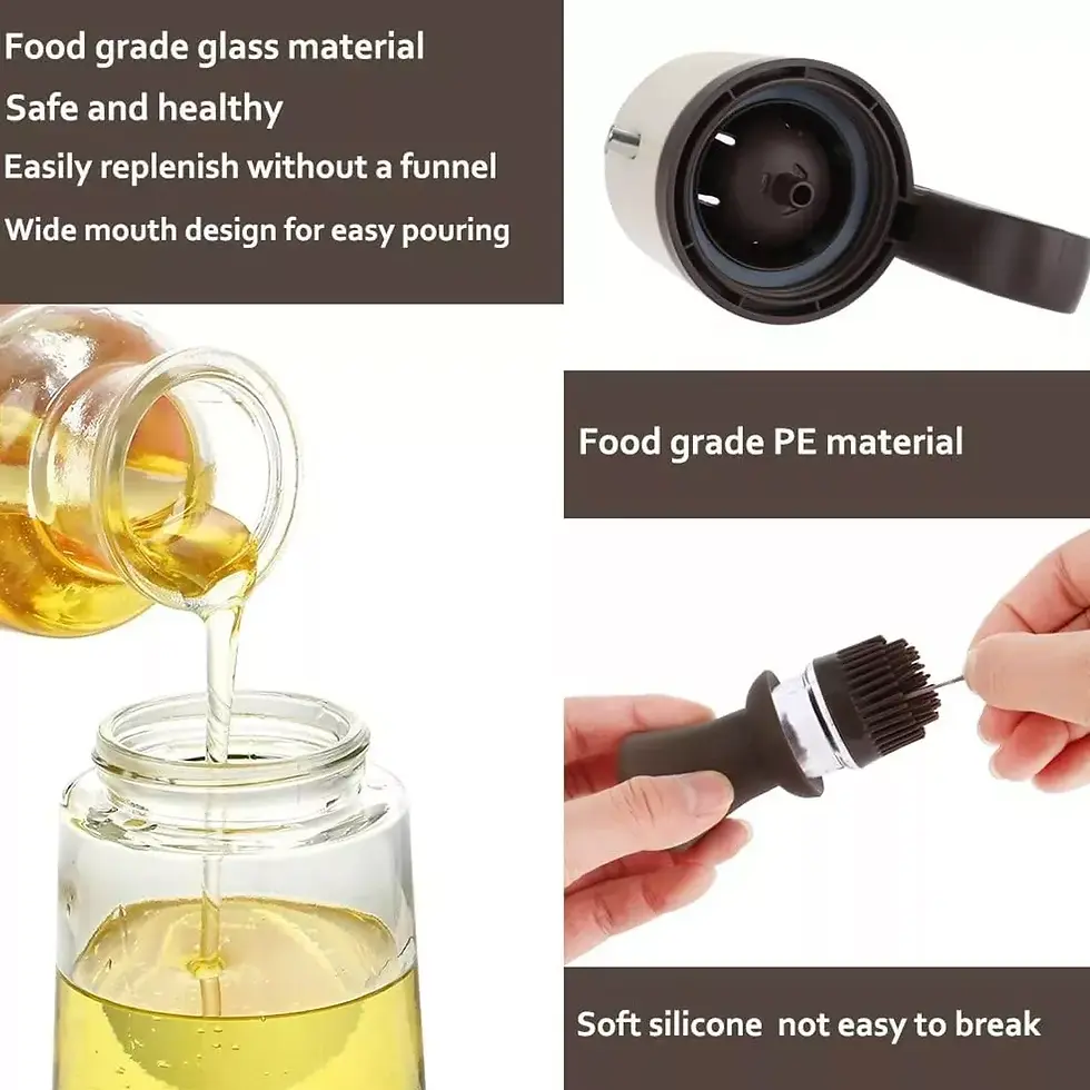 Miniatura: Dispensador Botella Aceite Vinagreta Con Brocha Silicona