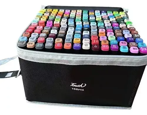 Miniatura: Set De Marcadores Doble Punta 168 Pcs Resaltadores Alcohol