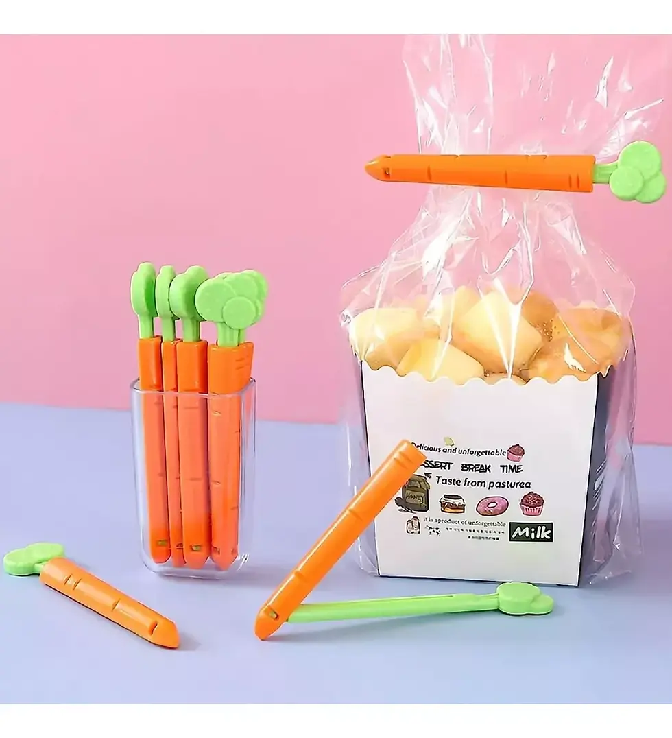 Miniatura: Clip Pinza Sellador De Bolsas Estilo Zanahoria Hermético X5