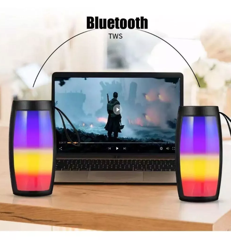 Miniatura: Parlante Altavoz Bluetooth Portatil Usb Microsd Luces Radio