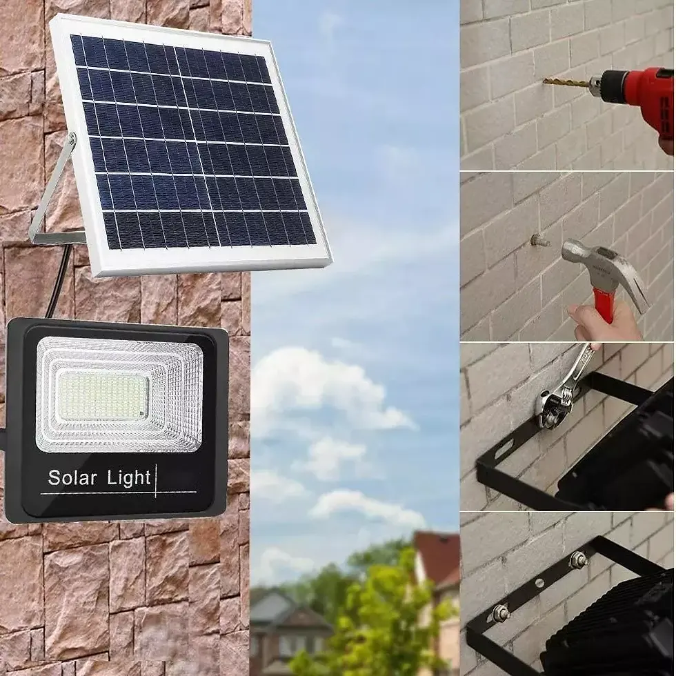 Miniatura: Reflector Solar 300w Lampara Led Panel Solar Control Remoto  GD-758