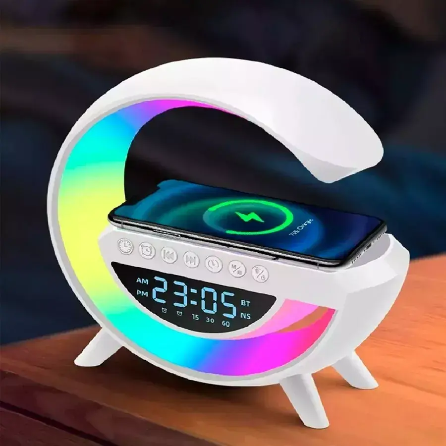 Miniatura: Parlante Bluetoth Lampara Rgb + Alarma Reloj + Cargador Inalambrico ,Pantalla Gr
