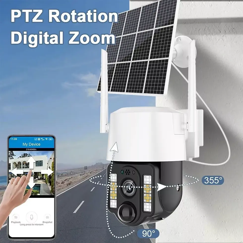 Miniatura: Cámara Vigilancia Solar Exteriores Dispositivo Seguridad 4G