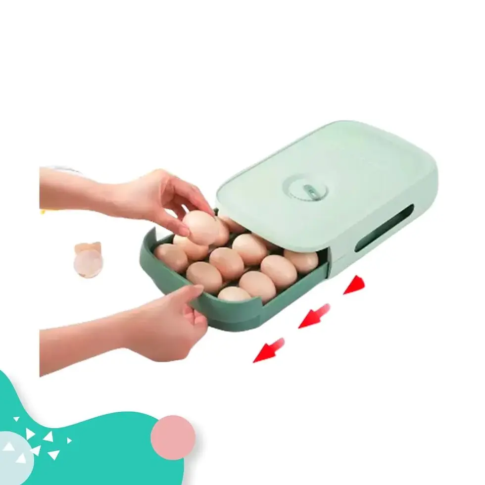 Miniatura: Organizador De Huevos Compartimento Almacenamiento