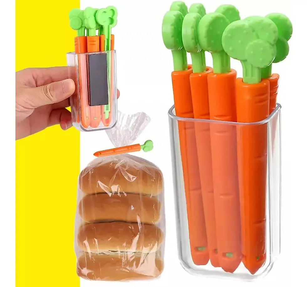 Miniatura: Clip Pinza Sellador De Bolsas Estilo Zanahoria Hermético X5
