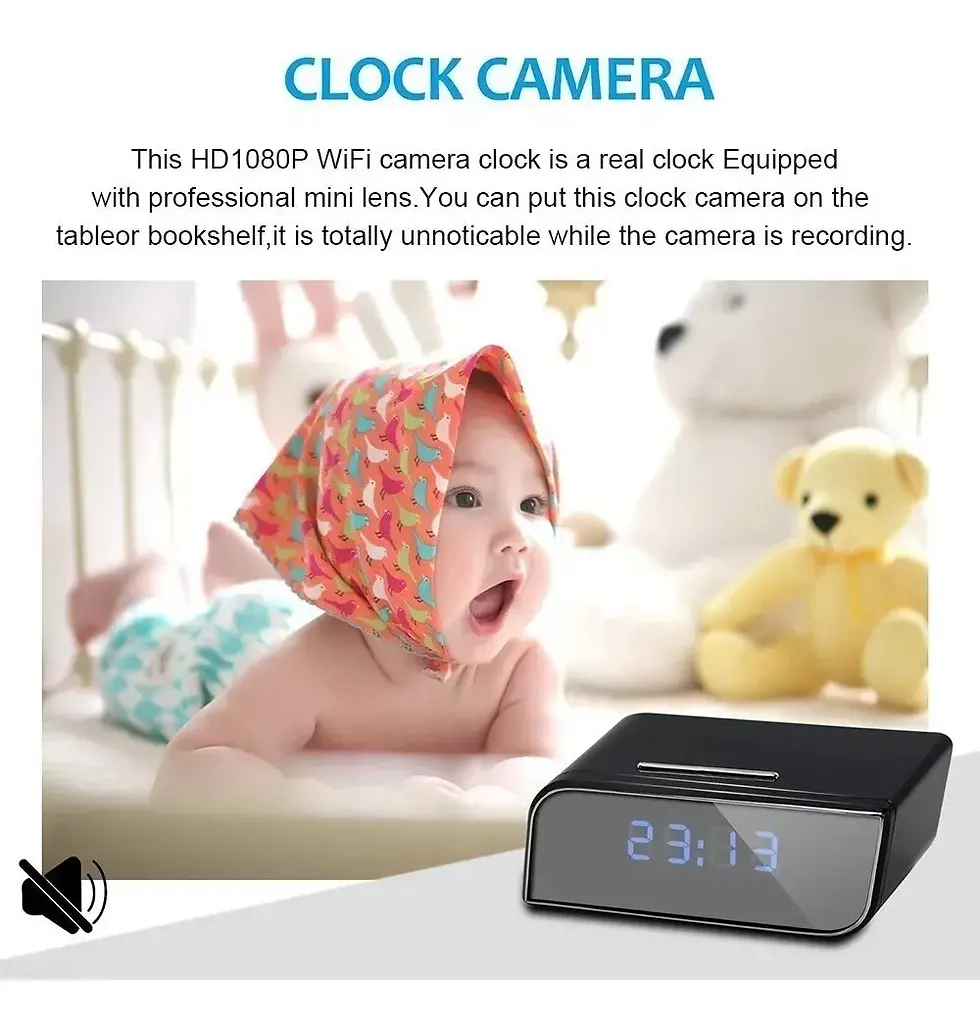 Miniatura: Camara Espía Hd Wifi Reloj Despertador Seguridad Vigilancia