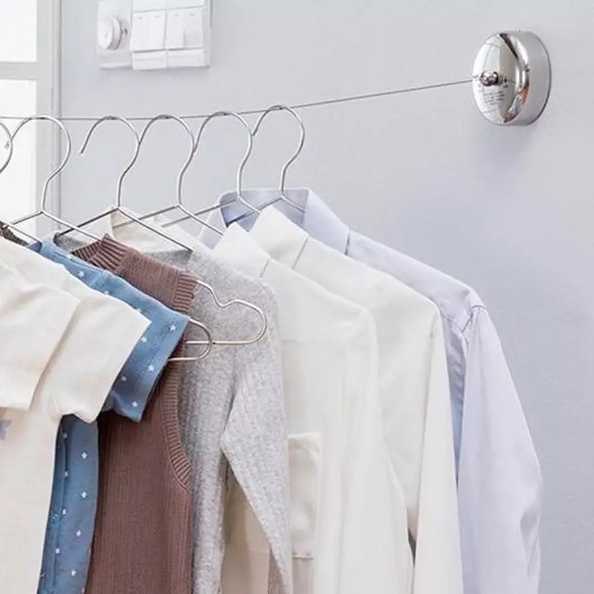 Excelente Tendero Retráctil Para Ropa - Exterior-interior