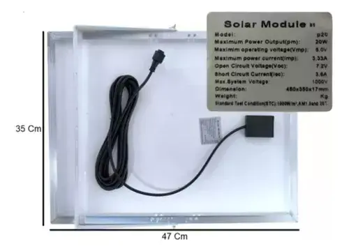 Miniatura: Reflector Solar Exterior Lh-82 500w Recargable Panel Luz Led Blanca