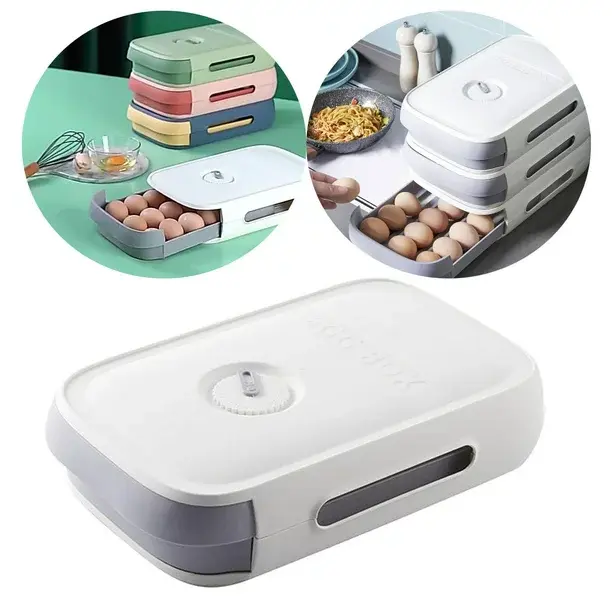 Miniatura: Organizador De Huevos Compartimento Almacenamiento