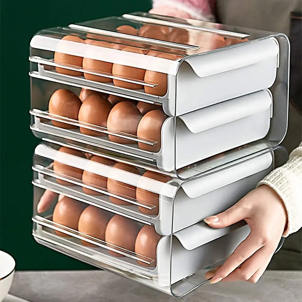 Miniatura: Canasta Porta Huevos Organizador x32 Con Tapa Cocina Nevera