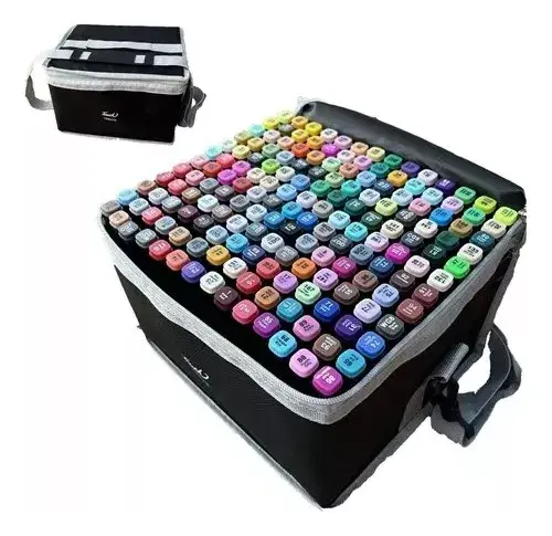 Miniatura: Set De Marcadores Doble Punta 168 Pcs Resaltadores Alcohol