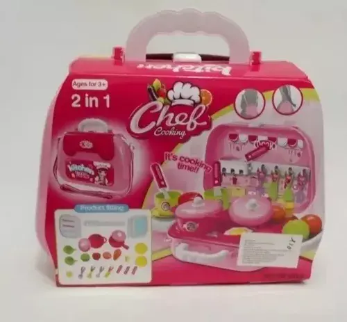 Miniatura: Maleta Juego De Cocina Little Chef Set De Juguete