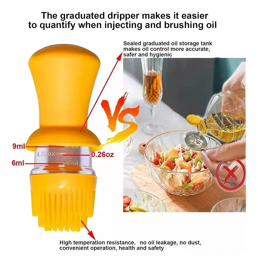 Miniatura: Dispensador Botella Aceite Vinagreta Con Brocha Silicona