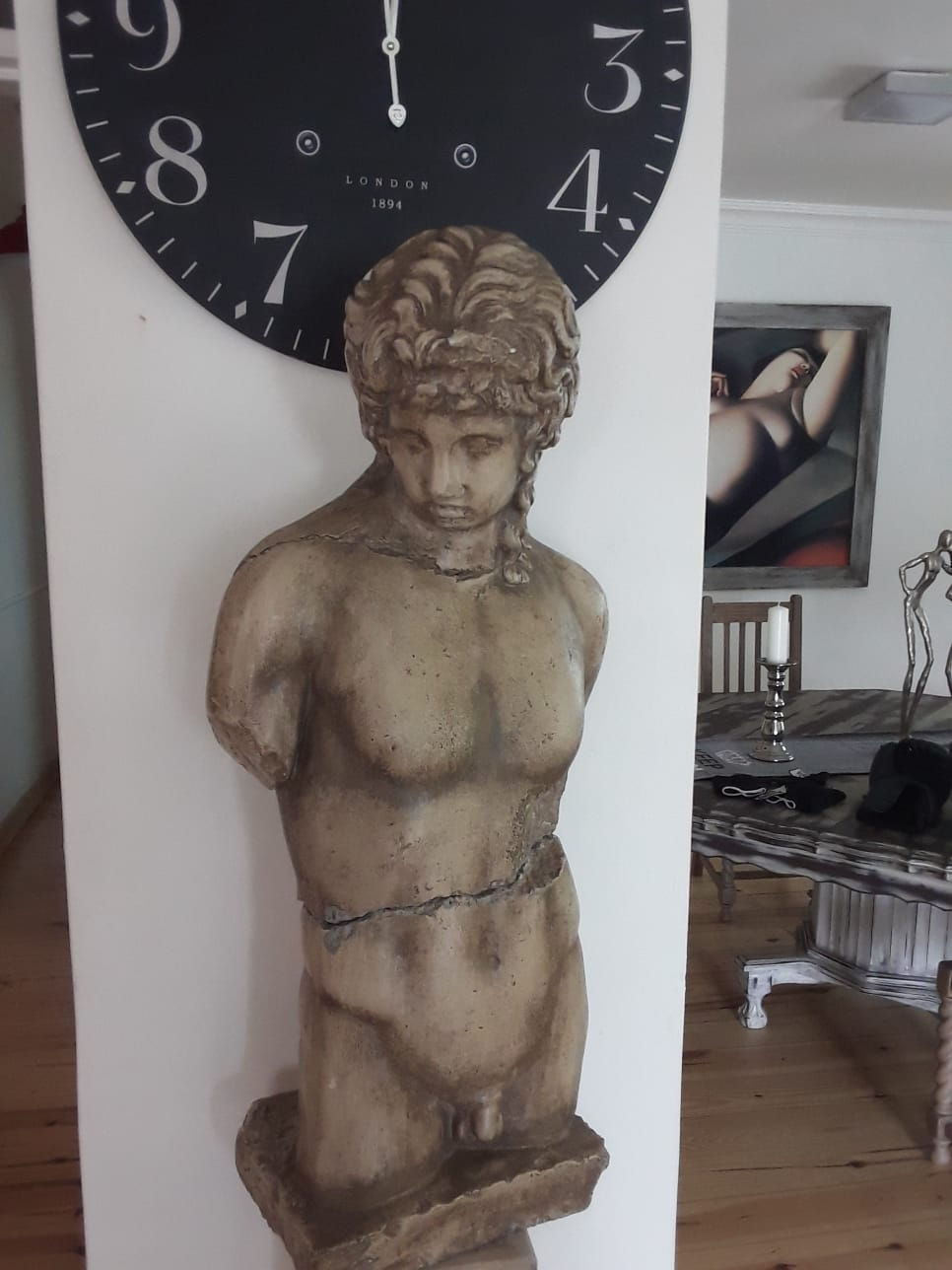 Hand painted statue
