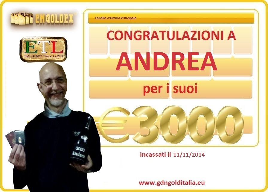 Congratulazioni! Andrea