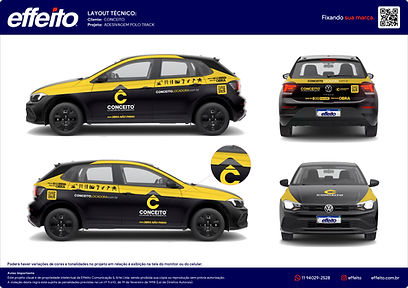 Layout de carro adesivado