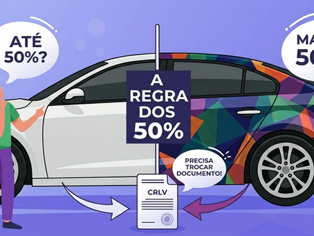 veículo adesivado mais de 50%