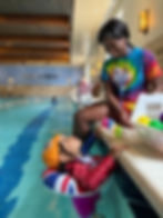 British Swim School is available for our swimmers year-round. Here is a picture of Tamara's daughter and one of our amazing Deck Ambassadors, Kayla