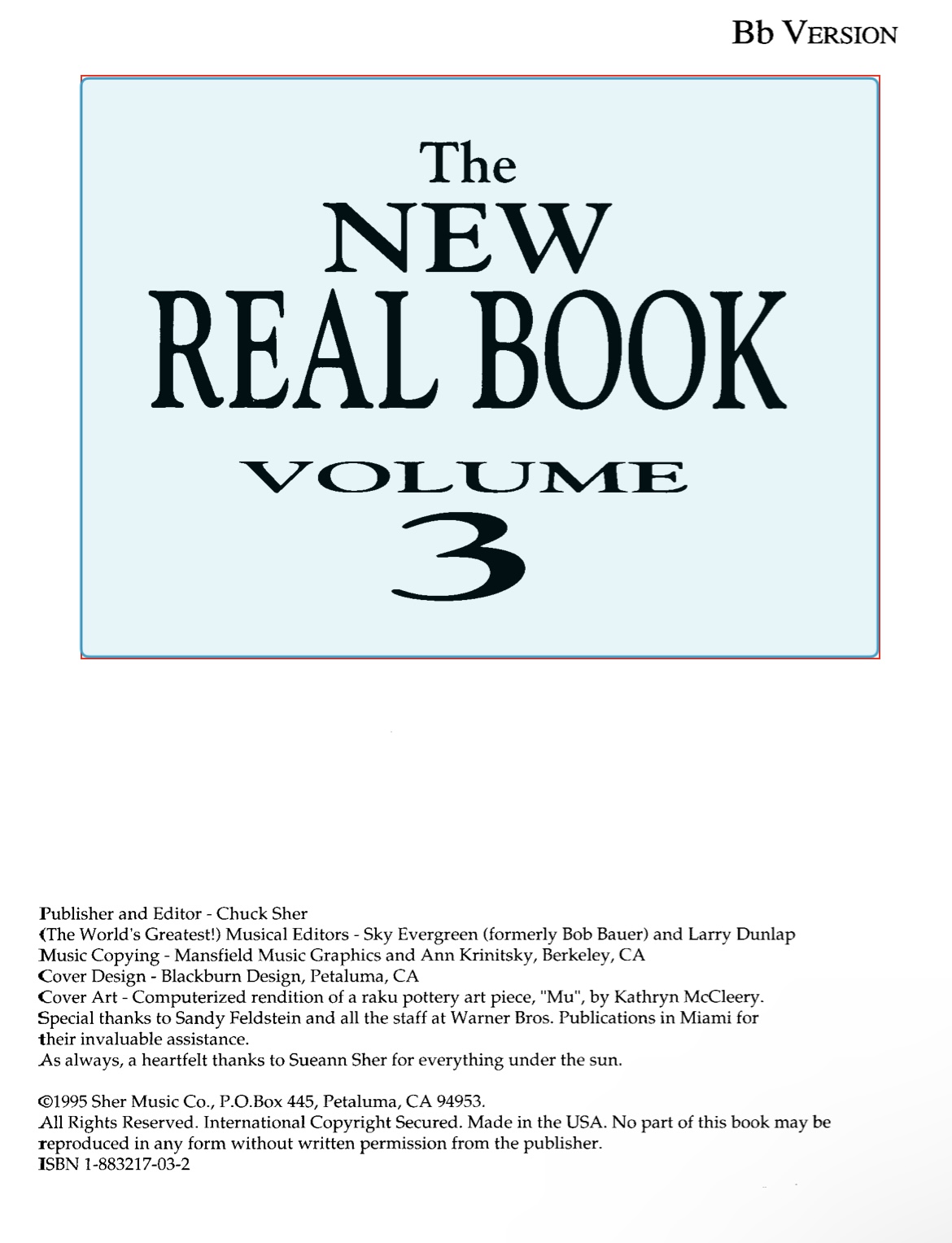 The New Real Book Vol. 3 in Bb