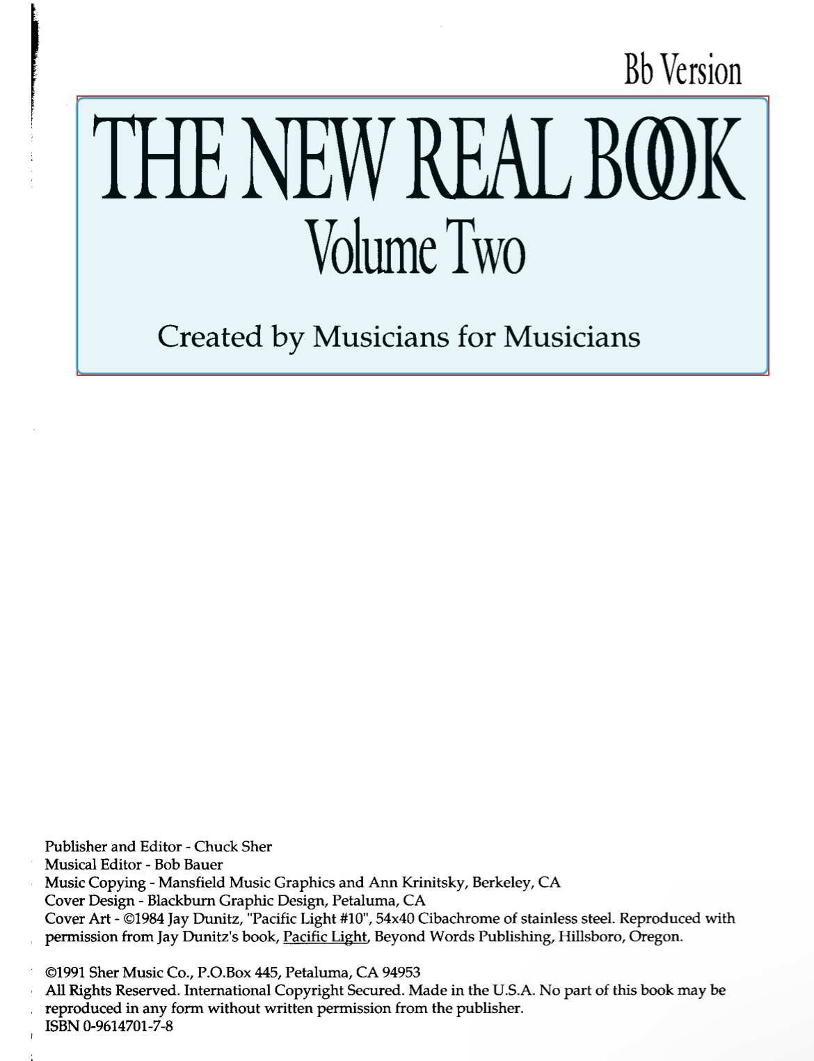 The New Real Book Vol. 2 in Bb