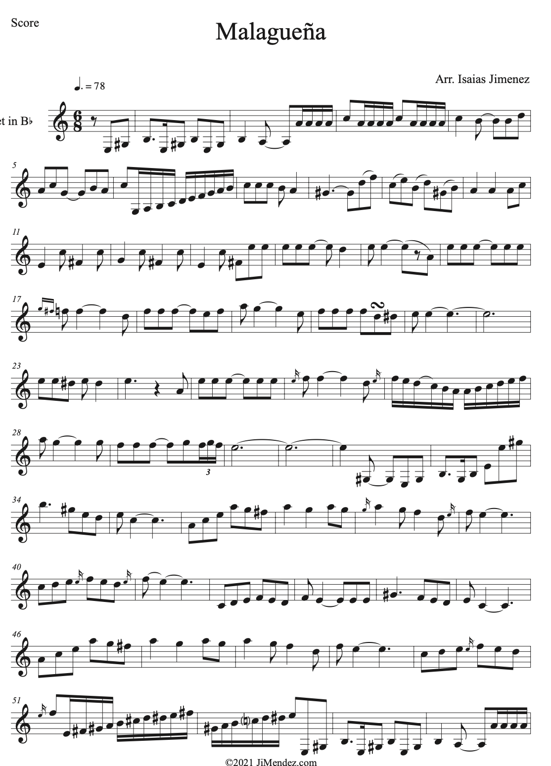 Malagueña Solo Acapella Version